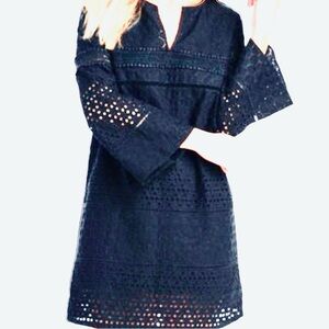 Vineyard vines black whiskey eyelet dress.